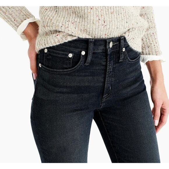 J. Crew 9" High-Rise Toothpick Black Wash Denim Jeans; W 29 - Picture 7 of 7